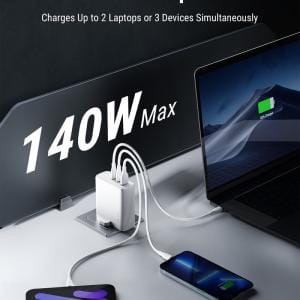 VOLTME|Revo 140 PD140W (USB-Cx2+USB-A) 三端口快速充電器 (英規) - Image 3